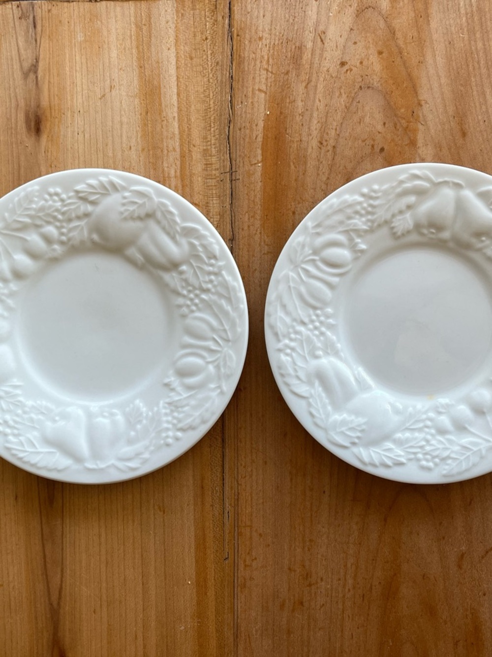 Vintage Fruit De Blanc 6.25” Plates - Set of 2